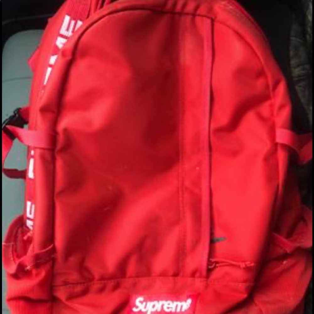 Red supreme book bag